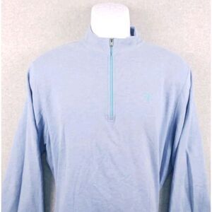 Peter Millar Light Blue Zip Up Sweater